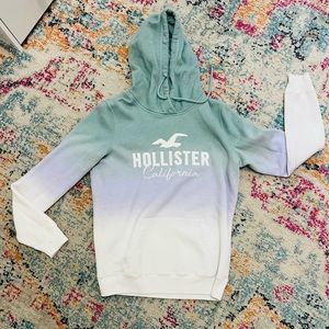 Hollister ombré blue/white unisex hoodie
